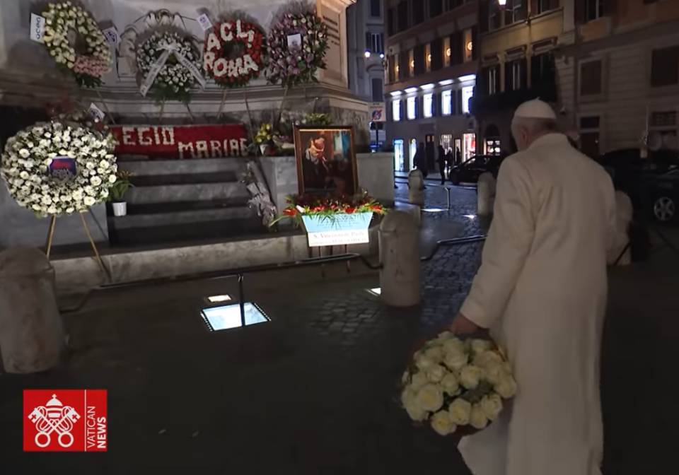 Papa Francisco reza à Imaculada Conceição por aqueles que sofrem com guerras e crise climática