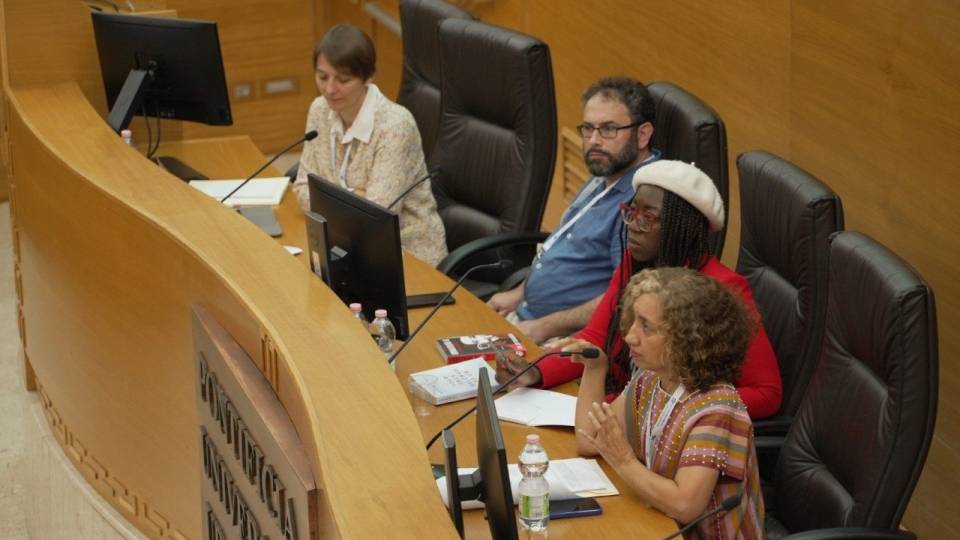 Os palestrantes da segunda sessão do congresso   (@Fatima Mesaud Barreras)/ foto: Vatican Media